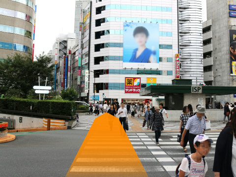 （2）東口から正面の横断歩道をまっすぐに進む